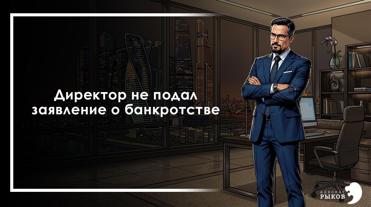 Директор не подал заявление о банкротстве