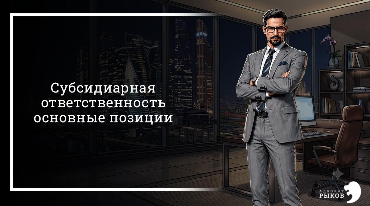 Субсидиарная ответственность основные позиции