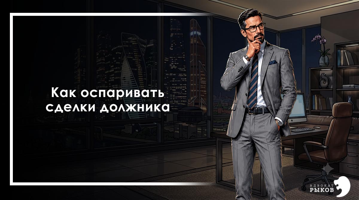 Как оспаривать сделки должника?