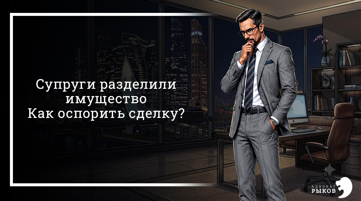 Супруги разделили имущество. Как оспорить сделку?